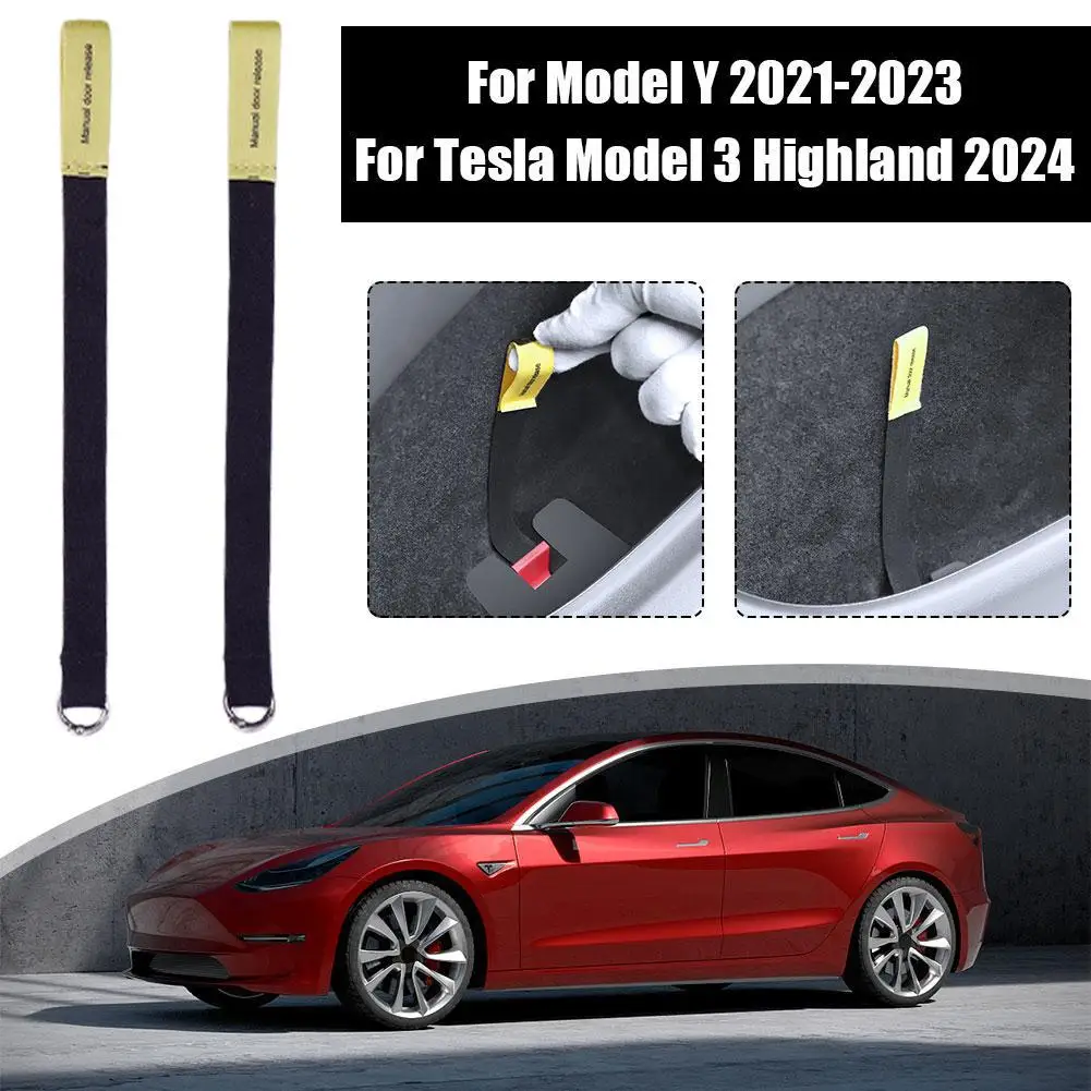 NEW Rear Door Mechanical Switch Rear Door Emergency Puller Emergency Safety Pull Rope for Tesla Model Y P7K9