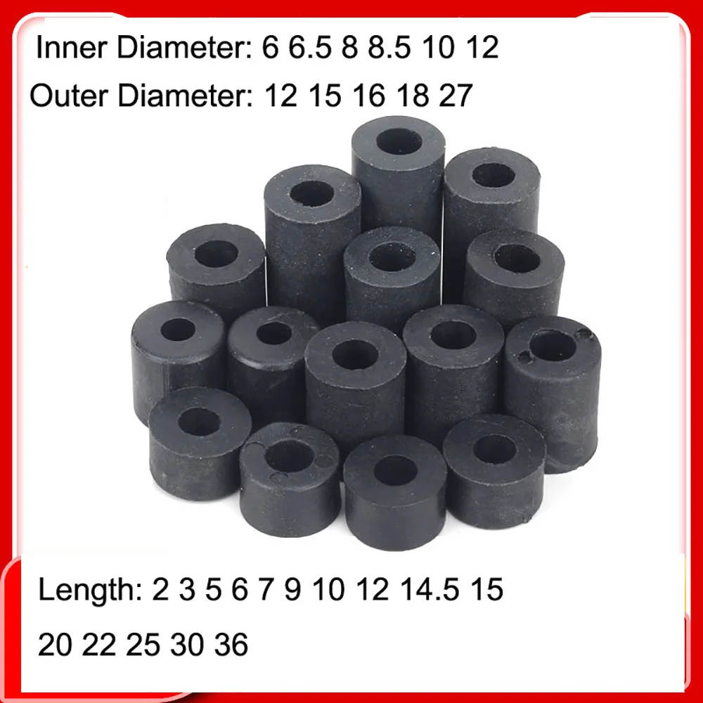 Insulation Nylon Non Threaded Standoff Washer Black Hollow Round Gasket Monitor Screen Mount Frame Equipment Assembly Spacer Pad