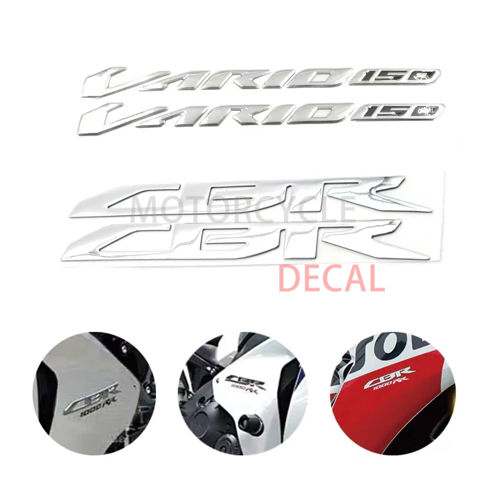 For Honda CBR1000RR CBR650F CBR650R CBR500R CBR300R vario150 Motorcycle Accessories LOGO Badge Sticker Soft Plastic 3D Decals