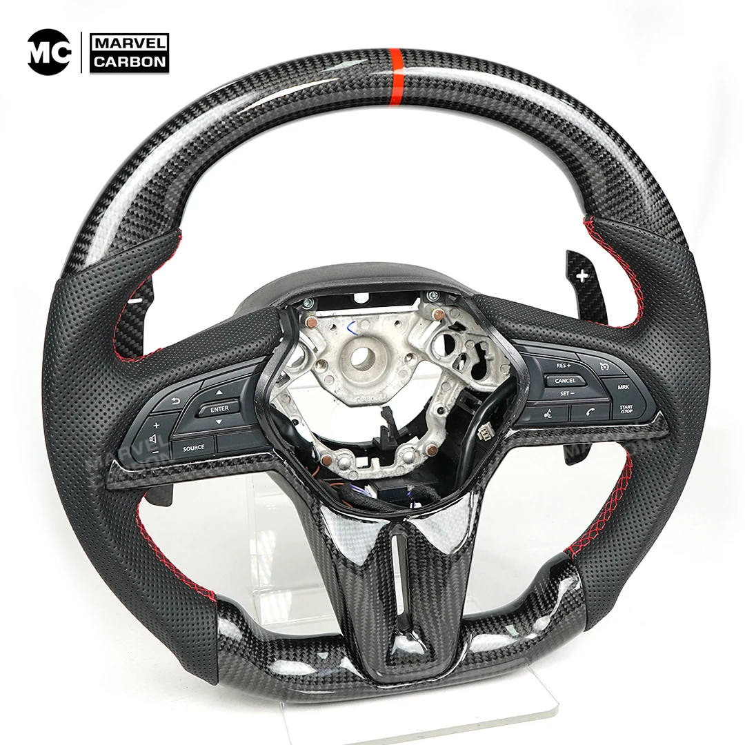 Nissan GTR R35 Rogue Compatible Magnetic Carbon Fiber Steering Wheel Shift Paddle - Black Red Blue Colors Available