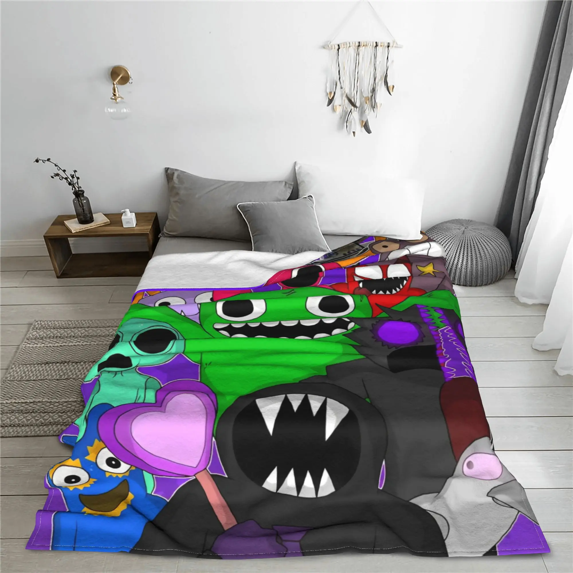 Garten of Banban لعبة الرعب بطانية مريحة لينة رمي البطانيات للأريكة 50x60 بوصة أحجام متعددة الفراش يلقي #3