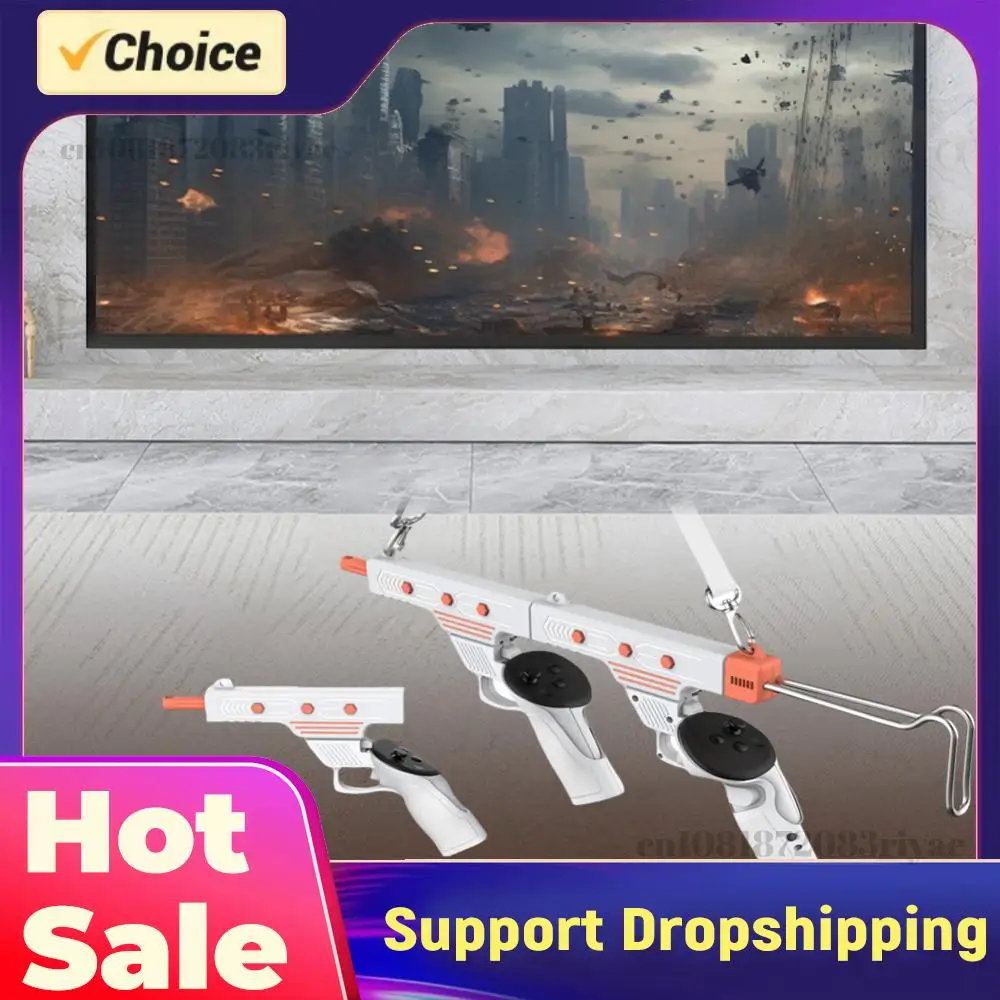 

VR Gun Stock VR Shooting Game Accessories Shooting Controller Handle Controller Grips for Meta Quest 3/Quest 3S