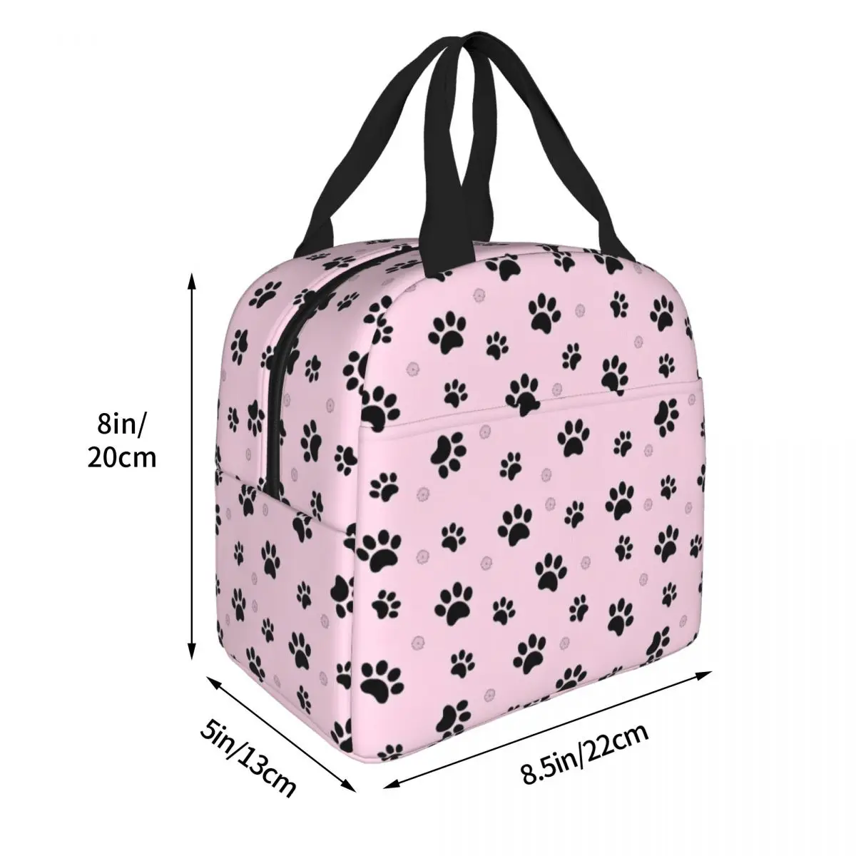 Pink Paw Insulated Lunch Bag Thermal Bag Lunch Container High Capacity Tote Lunch Box Girl Boy College Travel