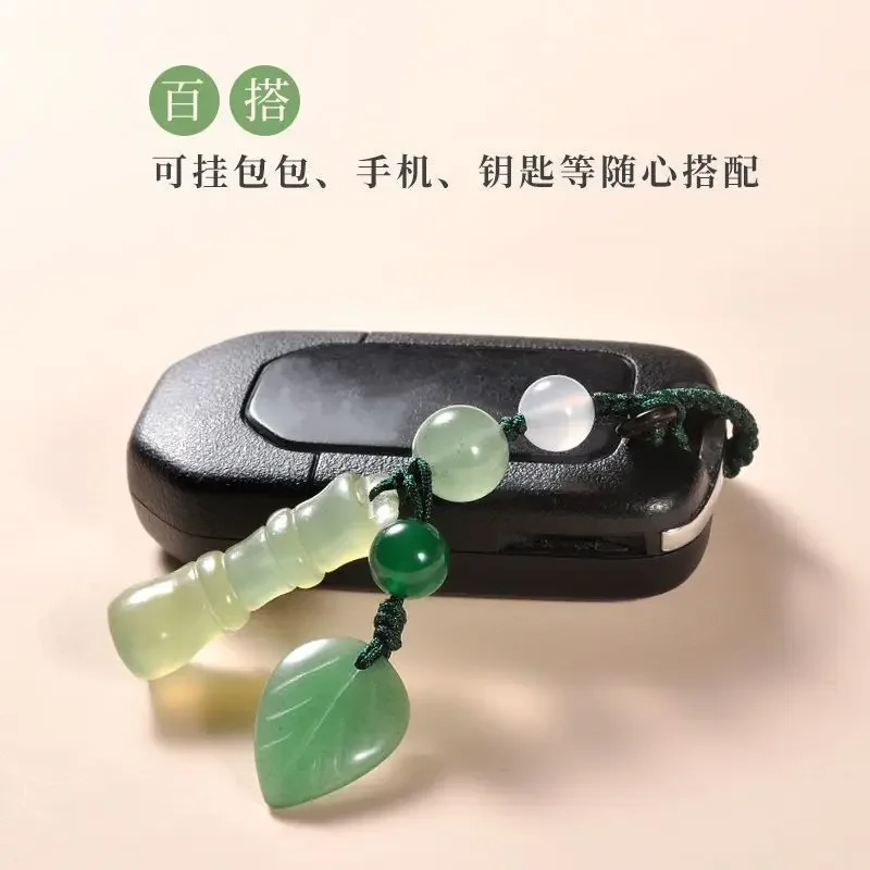 38 Goddess Festival Gift Creative Mobile Phone Chain Keychain Jewelry Girl Bamboo Clover Section High Pendant