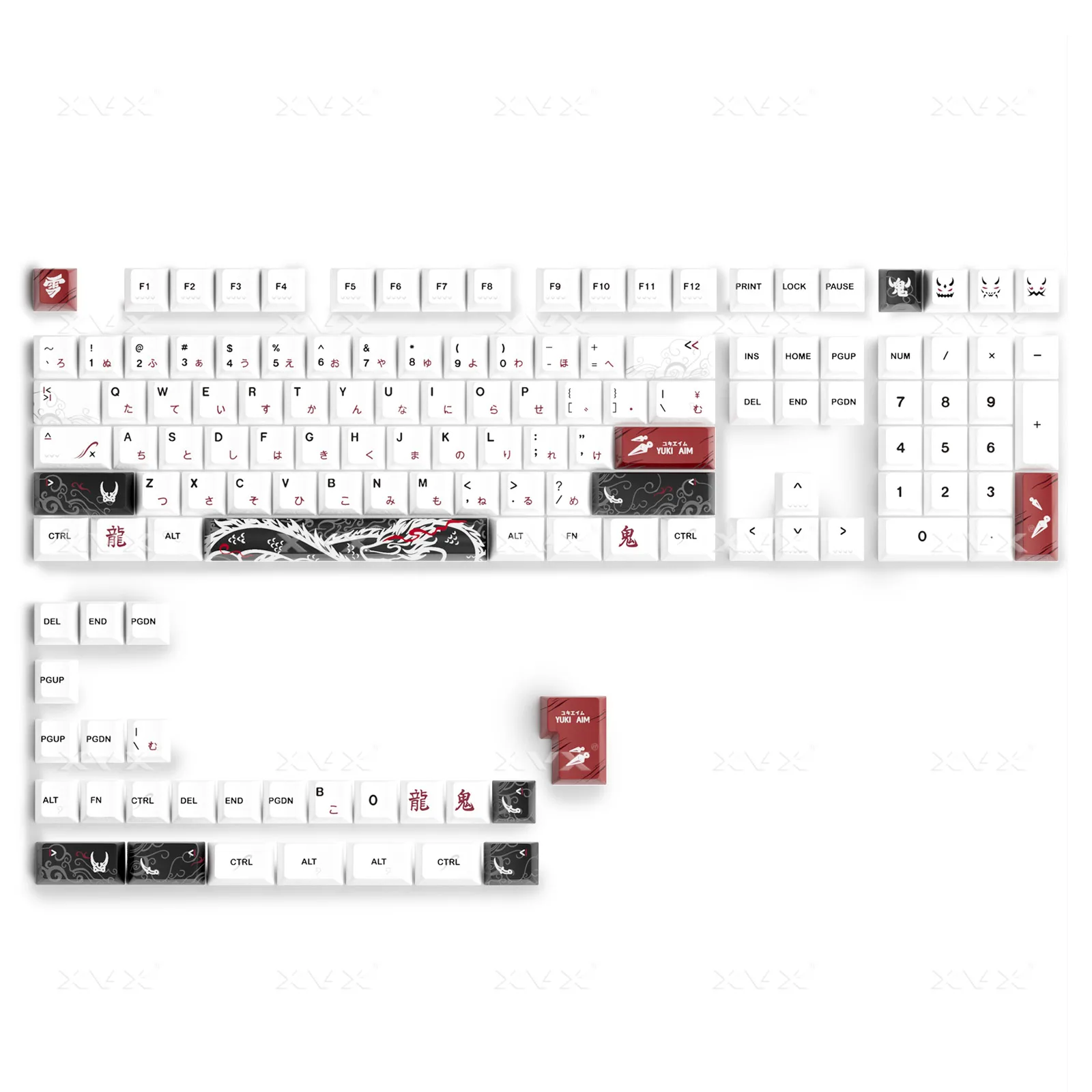XVX Yuki Aim Keycaps Anime PBT Cherry Profile