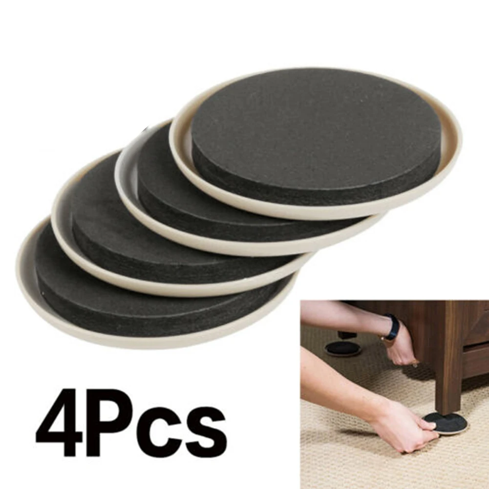 4 Stück Möbel Slider Pads Anti Scratch Easy Move Tisch Stuhl Bein matte Bodenschutz für Hartholz Teppich ptfe