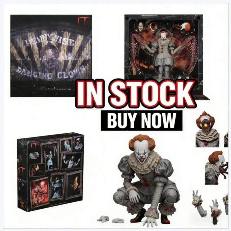 

IN stock HOT Sale NECA Pennywise Joker Figure Model Horror Doll Halloween Decoration Christmas Birthday Gift