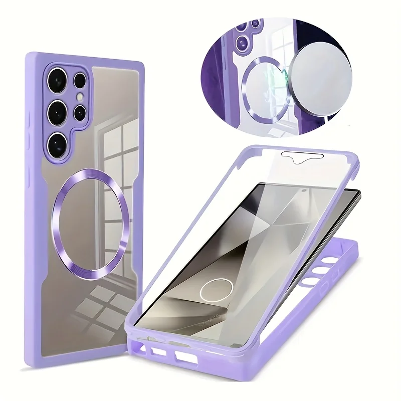 حافظة حماية مغناطيسية متكاملة لفيلم الغلاف، قابلة للتطبيقS25Ultra/S24Ultra/24 Plus/S24FE/S23Ultra/S23FE/S22Ultra/S21Ultra #1