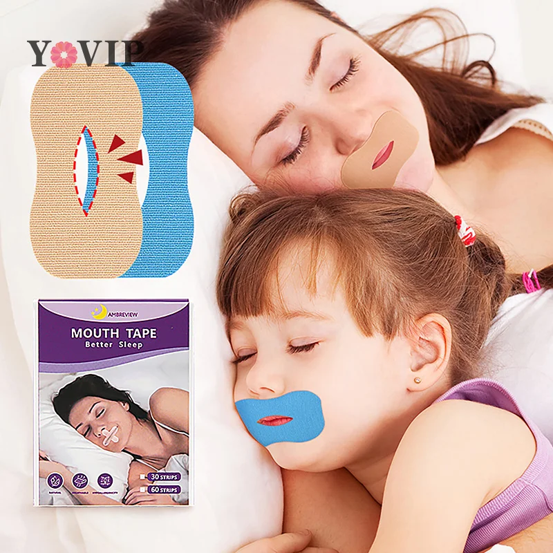 10/30Pcs O-shaped Anti-Snoring Stickers Adult Children Preventing Mouth Breathing At Night Mouth Correction Sticker Tape