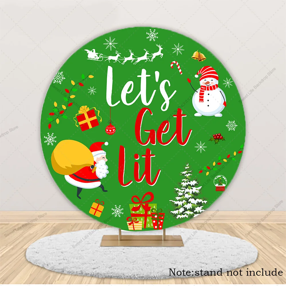 

Круглый фон с Рождеством, обложка «Давайте увлекаться», Санта-Клаус, фестиваль, декор для вечеринки, фото, круг, фон, декор