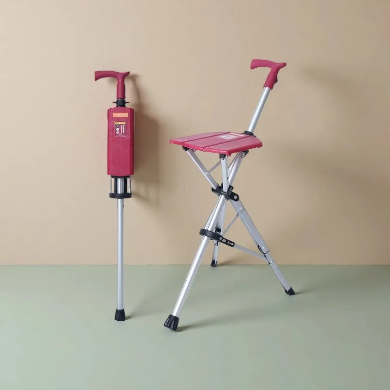 

Folding Aluminum Alloy Adjustable Cane Chair for Outdoor Camping-Elderly & Disabled Use Best Seller Convenient