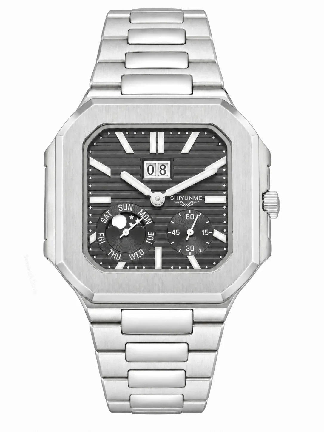 41 mm Men's Automatic Mechanical Watch with 904L Stainless Steel Case, Full-Featured World Time