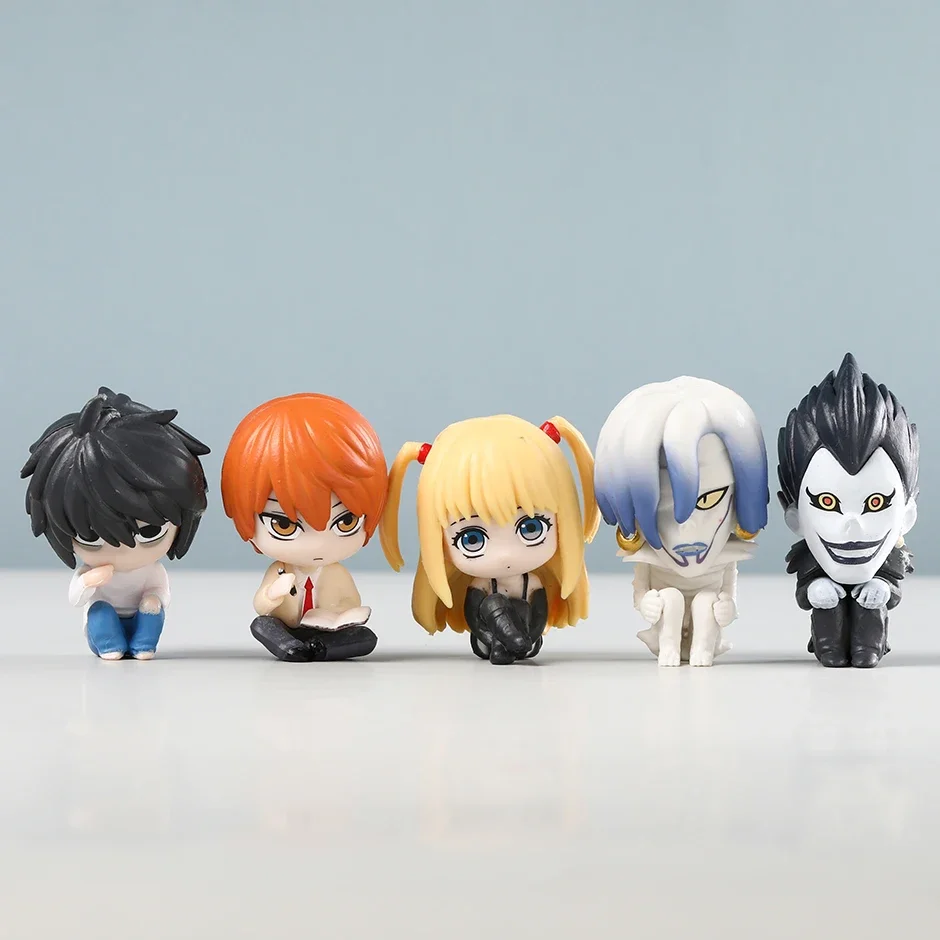 Yagami Light L Lawliet Ryuk Rem MisaMisa Cute PVC Figures Figurine Toys Set