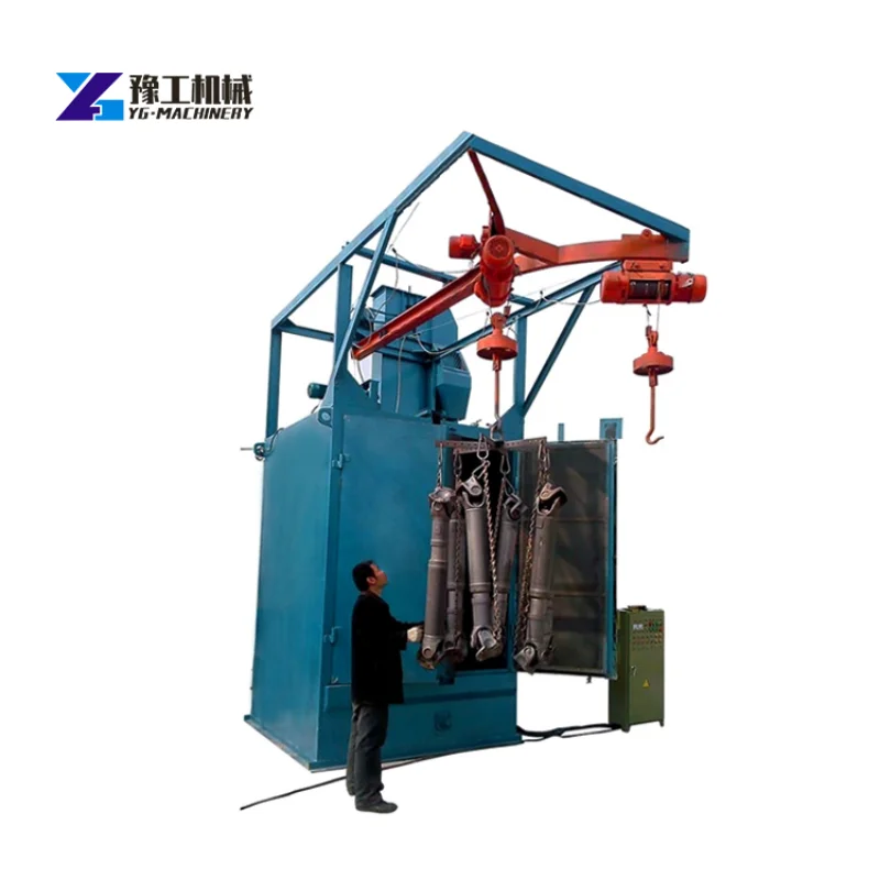 Double Hook Shot Blasting Machine Shot Blasting Cleaner Sandblasting Equipment Double Hanger Hook Type