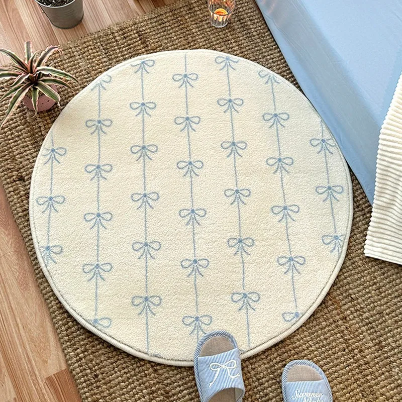 Bedroom Carpet Soft Fluffy Floor Mat Cute Korean Style Bow Rug Bedside Mats Modern Home Decoration Rugs for Living Room Bedroom