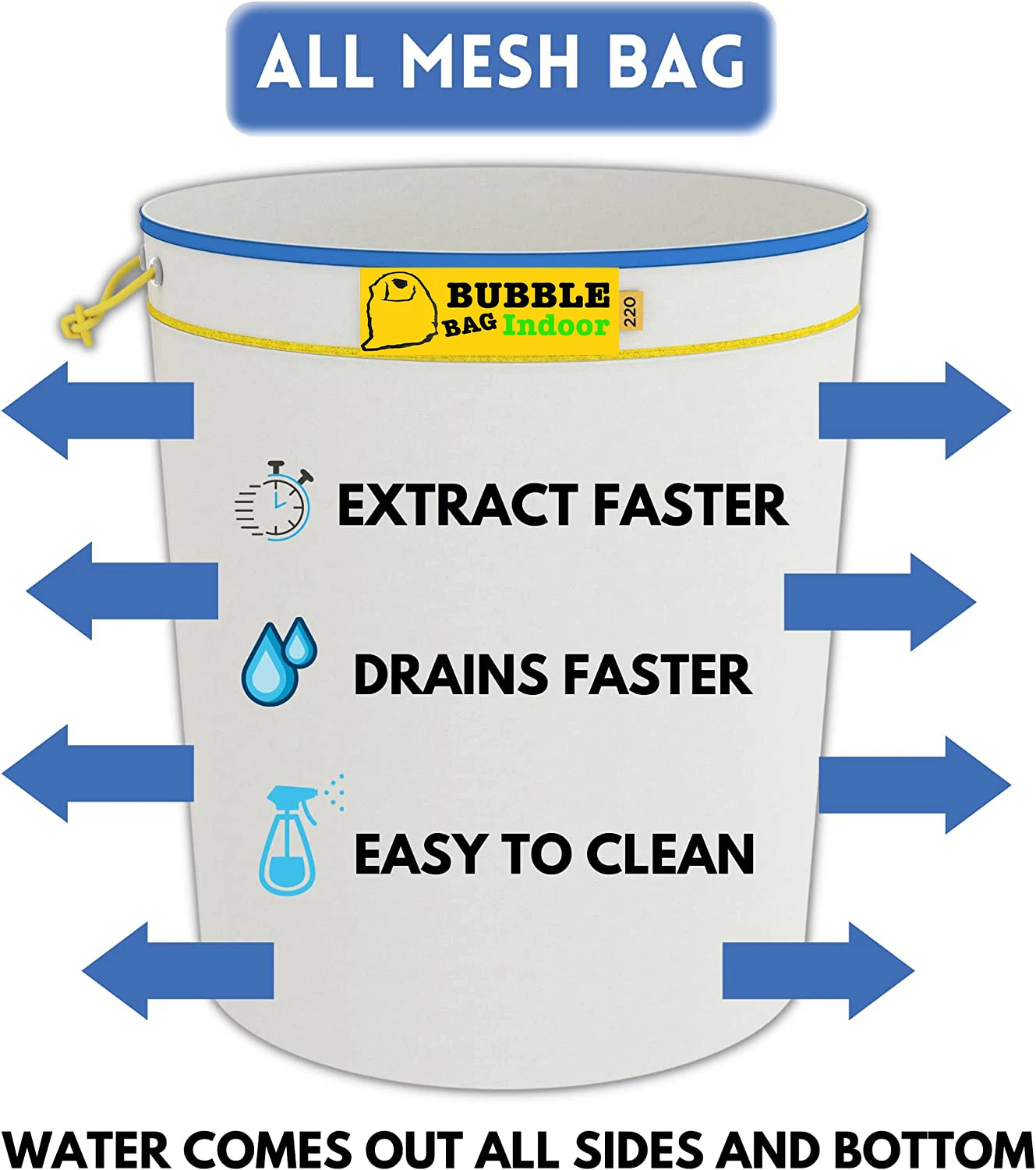 20 Gallon Tất Cả Lưới Bong Bóng Túi Thảo Dược Làm Máy Hút Băm Tinh Chất Shampo Flter Thảo Dược Chiết Xuất Phát Triển Túi