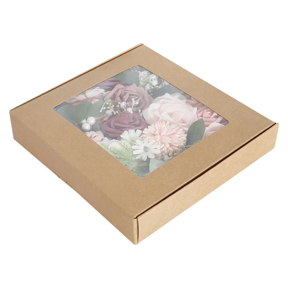 

Charming Boxed Artificial Rose Bouquet Gift For Weddings, Anniversaries, And Romantic Celebrations Decorative Flowers