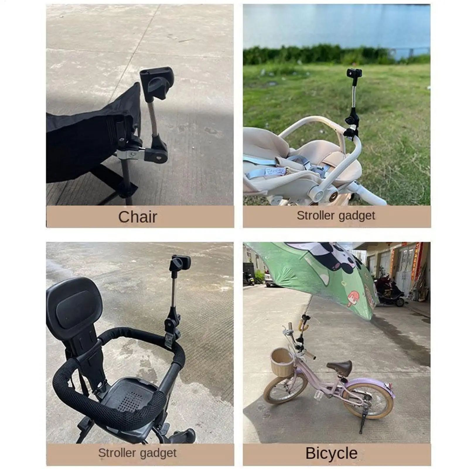 Chair Umbrella Mount Adjustable Heavy-Duty Universal Portable Fishing Chair Umbrella Holder Clamp Mount For Park Camping Boat