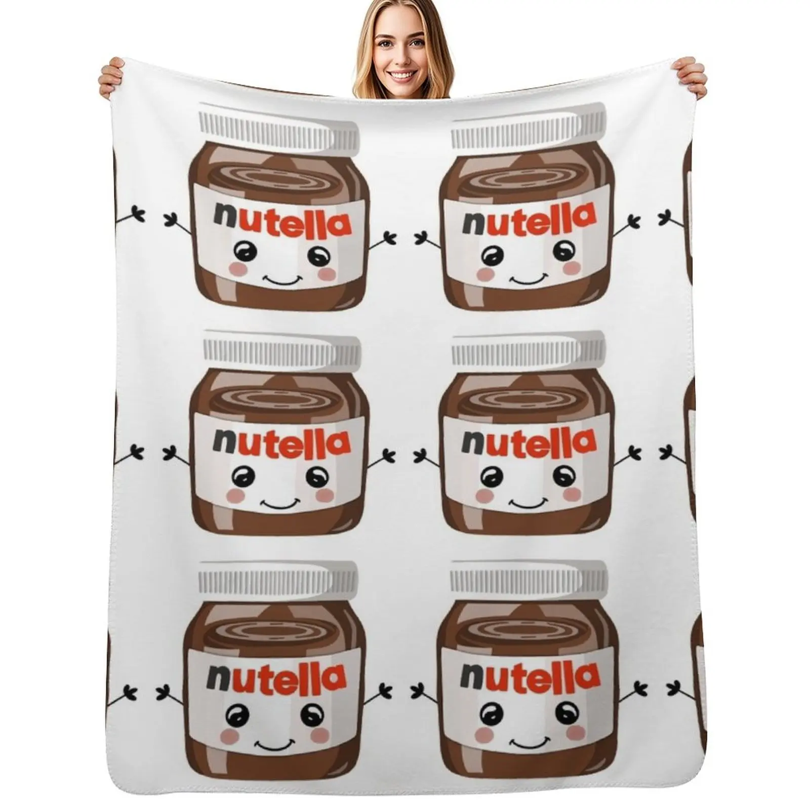 

Nutella Cutie Throw Blanket Decorative Sofa funny gift Picnic Thermals For Travel Blankets