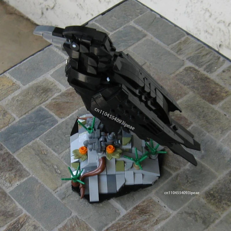 NEW MOC Clever Raven Building blocks Model Intelligent Birds DIY Animals Assembly Bricks Children Toy Festival Christmas Gifts