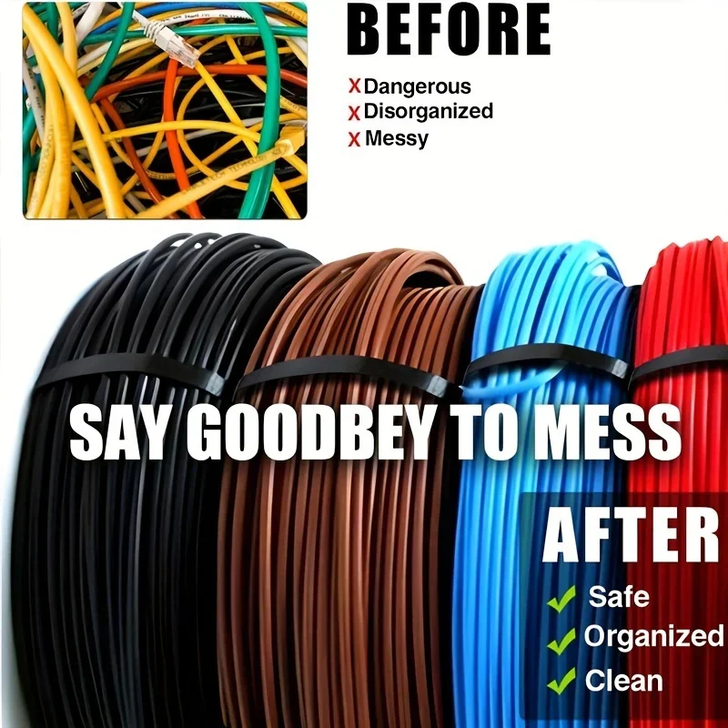 حزمة كابل سستة العلاقات ربطة عنق بلاستيكية عالية الجودة مع قوة الشد الذاتي قفل النايلون التعادل يلتف للداخلية والخارجية