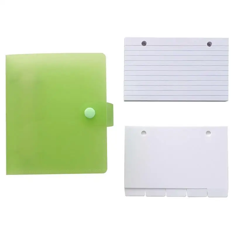 New Double Hole Loose Leaf Memo Binder DIY Horizontal Line Vocabulary Notebook Macaron Color Memo Storage Binder School Office