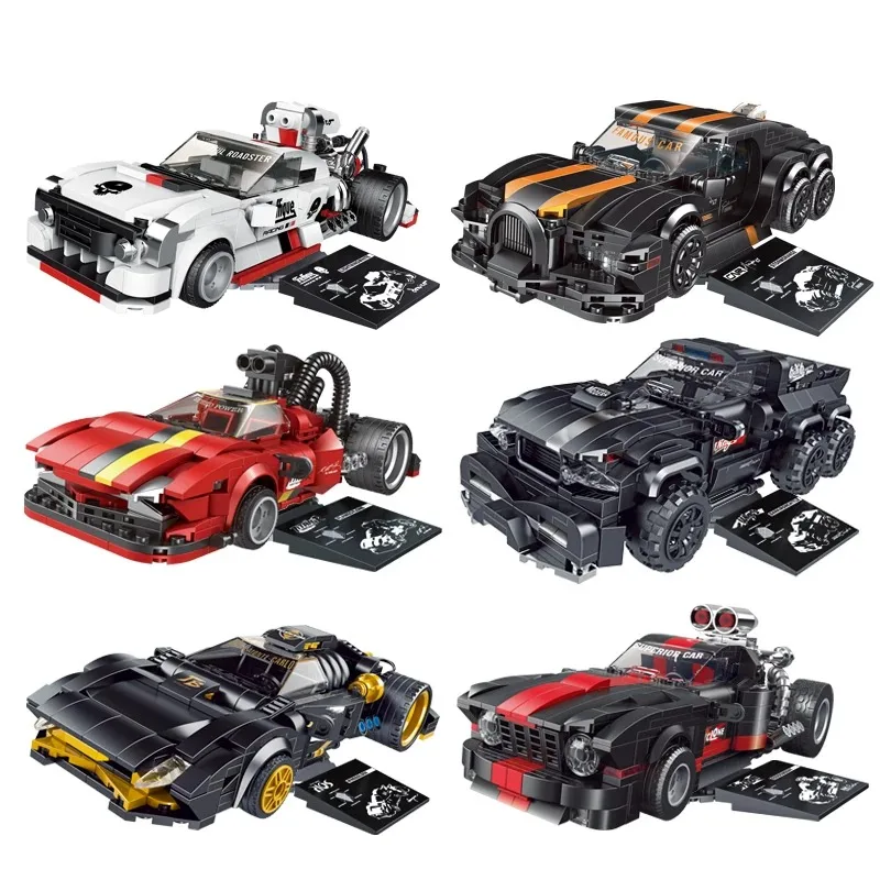 DECOOL Modified Racing Car Building Blocks Souped-Up Off-road Vehicle High-Tech Motorcycles Bricks Toys For Boys Kids Gifts