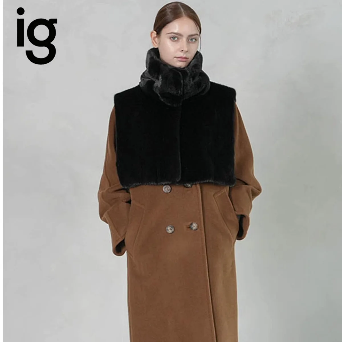 Women MultiWear Shawl Collar Vest Scarf,2‑in‑1 Sleeveless Cape Wrap Button Design Warm Neck Collar Shawl For Autumn Winter Outer
