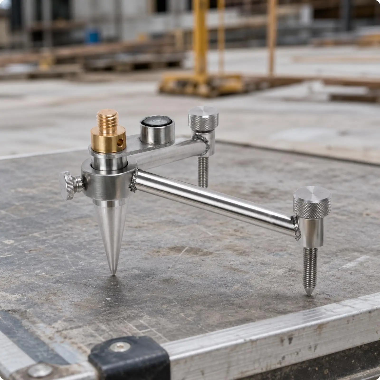 Survey Prism Bracket Metal Mini Stand with Bubble Level for Land Measurement Tools