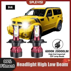 300% Brightness 2PCS LED Headlight High Low Beam Bulbs For Dodge Nitro 2006 2007 2008 2009 2010 2011 2012 Car Lights 9003/H4