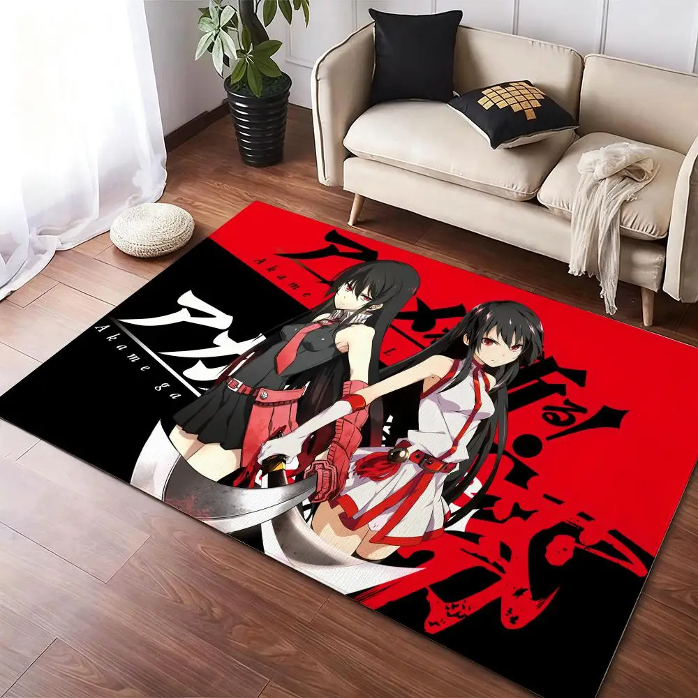 

A-AkameS Ga KillS Anime Floor Mat Soft Thickened Non-Slip Door Mat for Living Room Home Decor Flannel Rugs