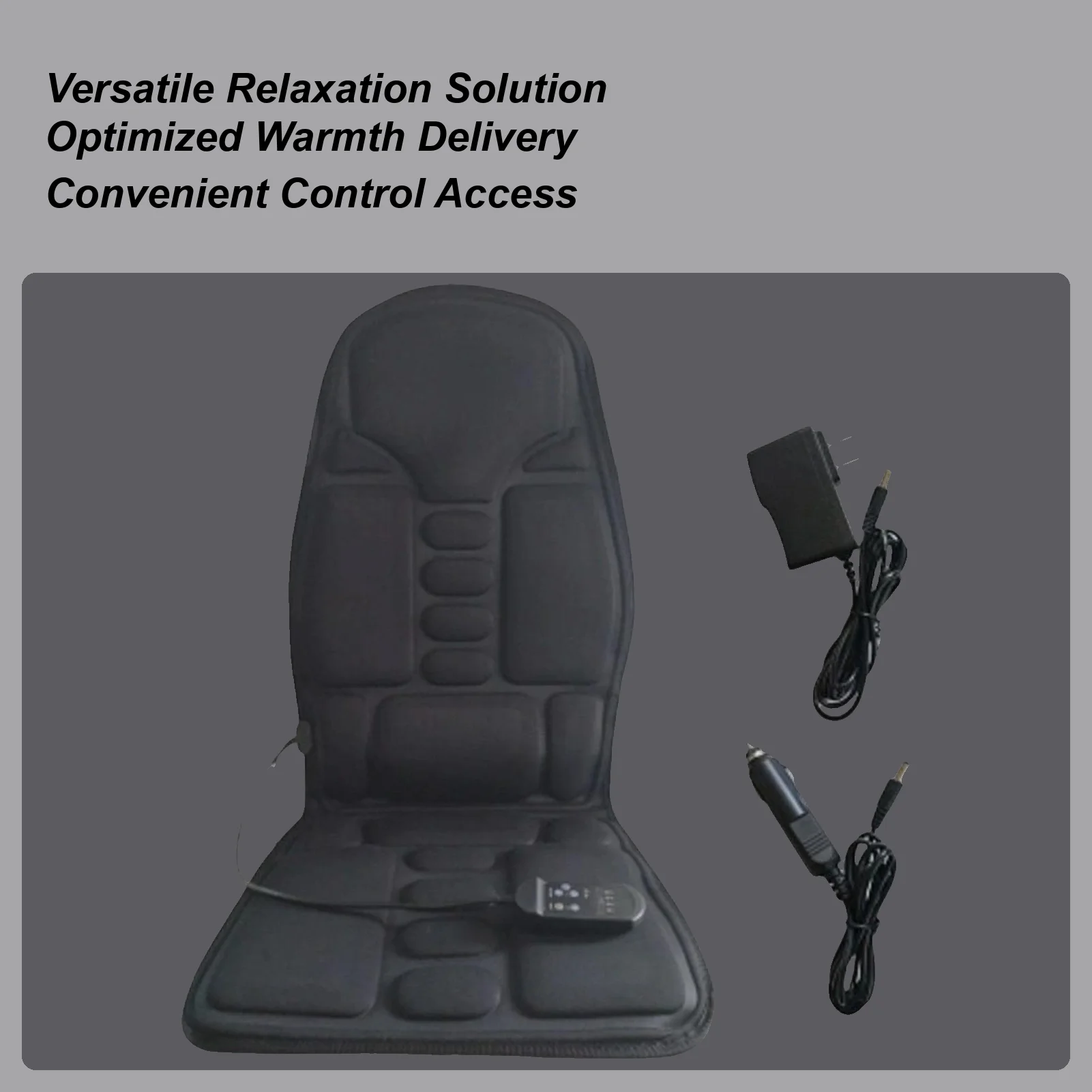 

Беспроводная электрическая массажная подушка, массажер для спины стула с подогревом, 3-режимная электрическая подушка, 5-точечная релаксация мышц для длительного сидения