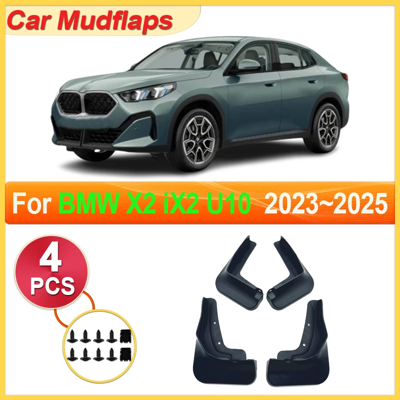 

Car Mudguards Parts For BMW X2 iX2 U10 2023~2025 Car Mudflaps Tool Splash Proof Fender Car Flare Cover Guard Auto Mud Accessorie