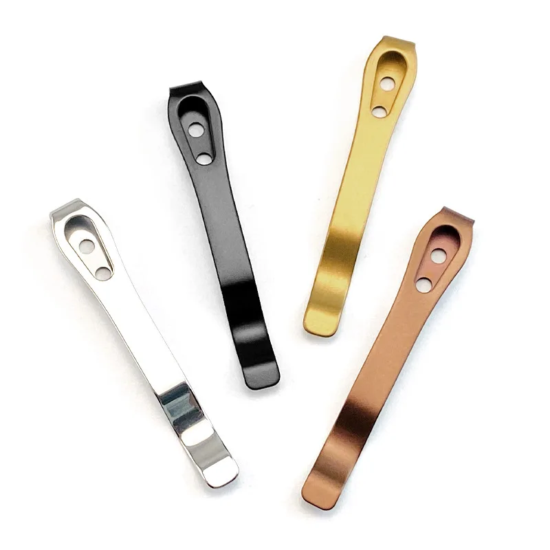 12 Colors 420 Stainless Steel Material Knife Pocket Clip Back Clamp With M2.5 Screws - view 2
