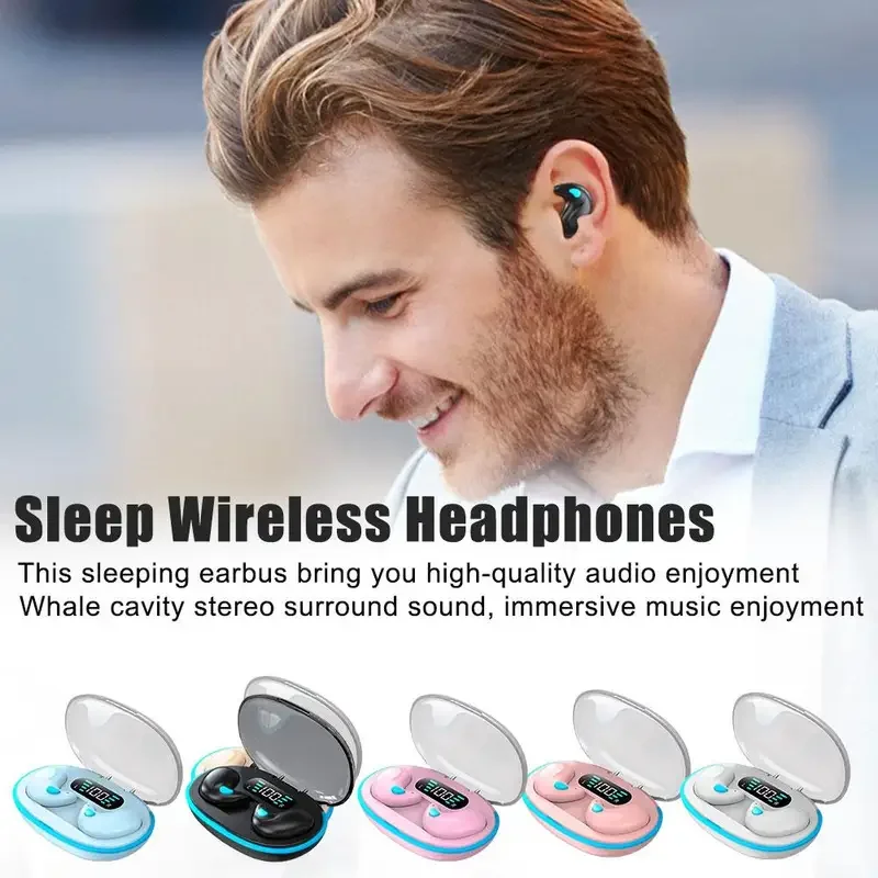 X55 Invisible sleep wireless earphone IPX5 waterproof bt5.3 headphones mini Sport Bluetooth earbuds stereo music headset New