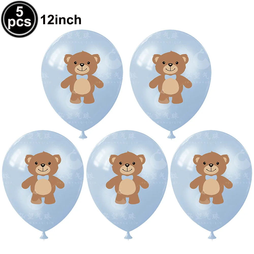 Brauner Teddybär, Babyparty, Party-Teller, Tasse, Serviette, Geschenktüte, Bär, Luftballons, Kindergeburtstag, Party, Bär, Thema, Dekorationen, Zubehör – Detail 7