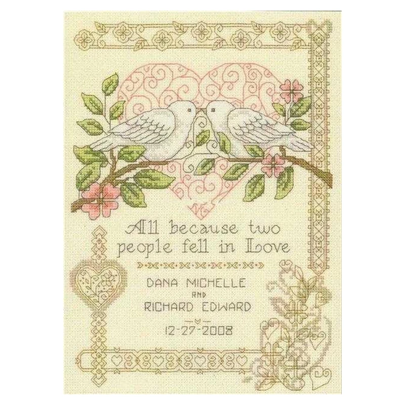 

Cross Stitch Cotton kit 18CT 14CT 11CT Precision Calico handmade Embroidery Material Bag Wedding Anniversary