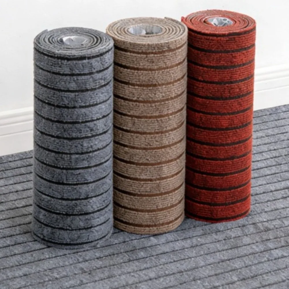 New DIY Self-Adhesive Carpet Striped Pattern Nano-Absorption Peel and Stick Mat Repeatedly Washed Floor Mat Kitchen Door