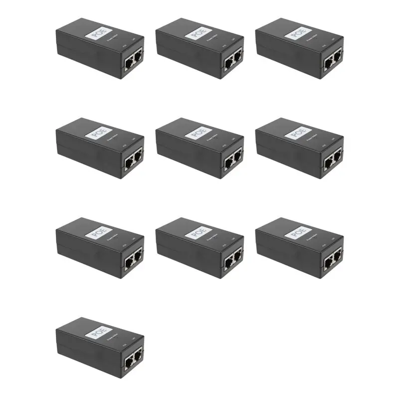 【RECOMENDAR】10X 24V 0.5A Desktop POE Power Injector Ethernet Adapter Surveillance CCTV For IP Camera Power Supply