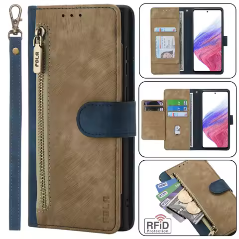 Flip Leather Case For Samsung Galaxy S23 Ultra S22 S21 S20 Plus FE A14 A34 A54 A04S A24 A32 A13 A53 A33 A73 5G Wallet Card Cover