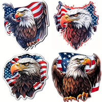 Bold Bald Eagle American Flag Car Stickers Auto Window Bumper Motorcycle Tank Racing Helmet Waterproof Vinyl  Decals Decoration