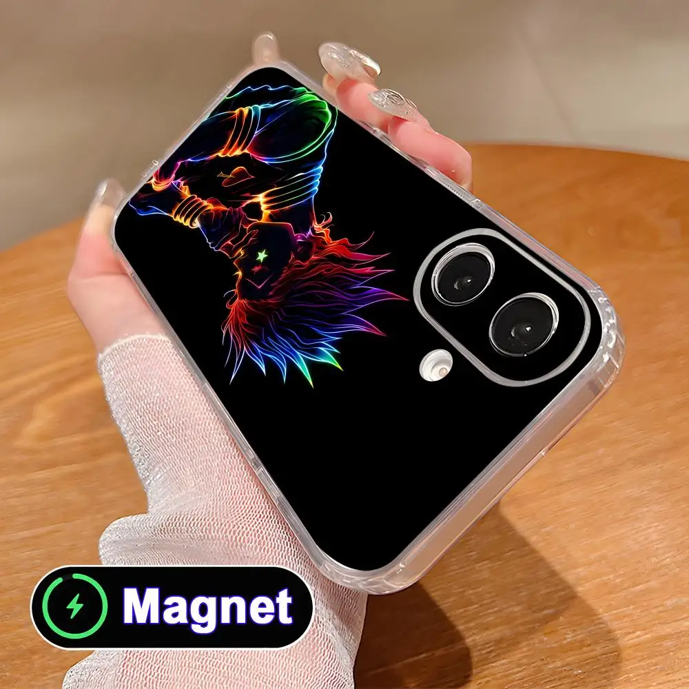 Hunter Hisoka Phone Case for iPhone 17 16 15 14 13 12 11 Air Pro Max Plus Mini Soft TPU Clear Magsafe Cover