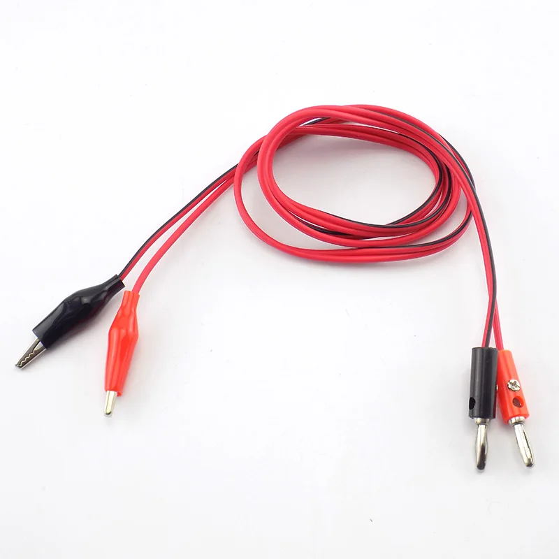 1/2 Pair 4mm Banana Plug with Alligator Clip electric to AV Electrical Clamp Test Lead cord Cable Connectors wire for Multimeter