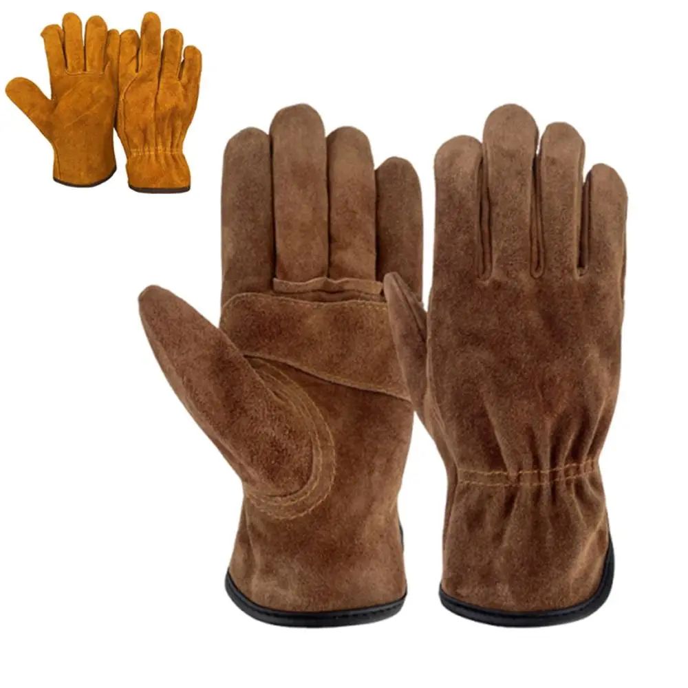 소가죽 작업 보호 장갑 내마모성 보안 보호 단열 장갑 가시 방지 절단 방지 장갑