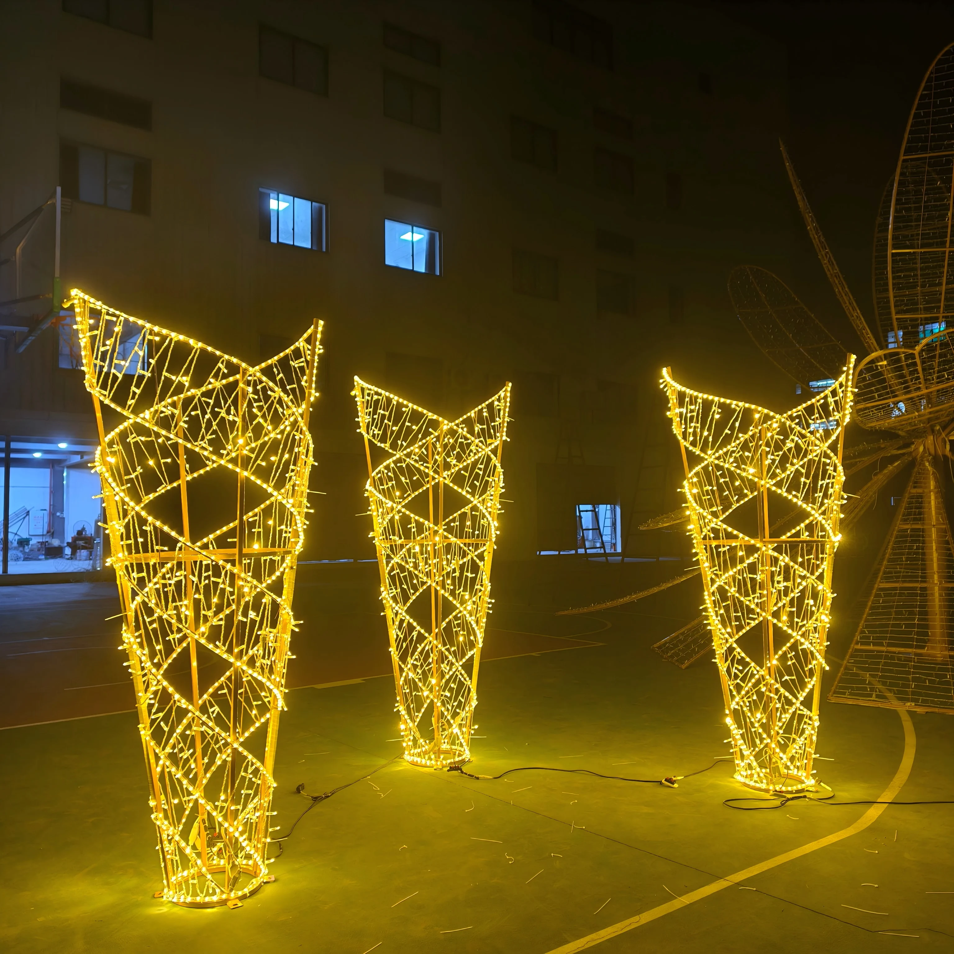 Customized 3D LED Holiday Motif Light Large Outdoor Waterproof Christmas Tree for Park Garden Landscape Lighting Display
