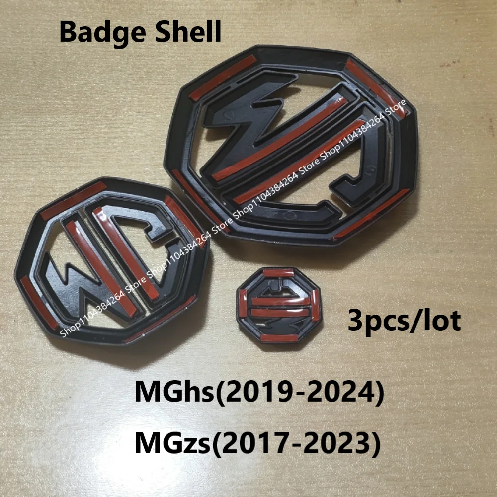 

3PCS for MG ZS HS Car Center Logo Front Emblem Rear Trunk Badge Emblem Sticker Steering Wheel Sticker Badge Shell Accessories