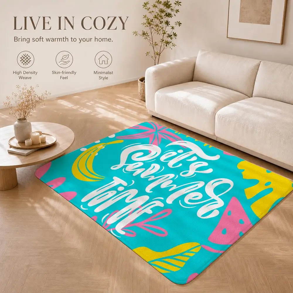 Its Summer Time Floor Mat Non-Slip Absorbent Floor Mat Decorative Rug for Home Bathroom Bedroom Entryway