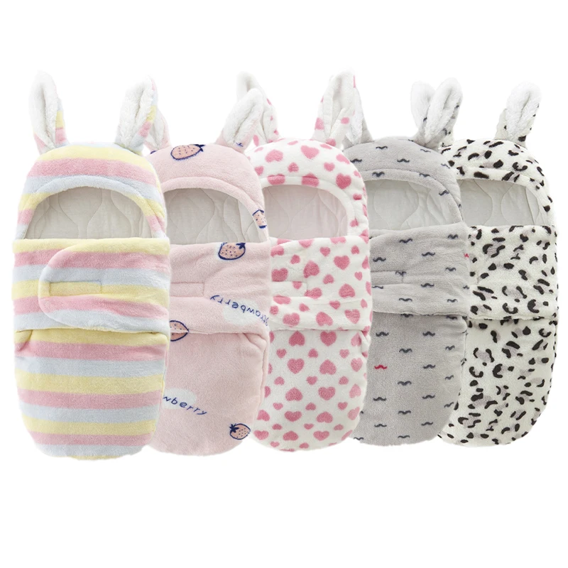 Winter Sleeping Bags for Newborn Discharge Swaddle Wrap Envelope for Baby Soft Bedding Items Stroller Bag Baby Stuff for 0-3M