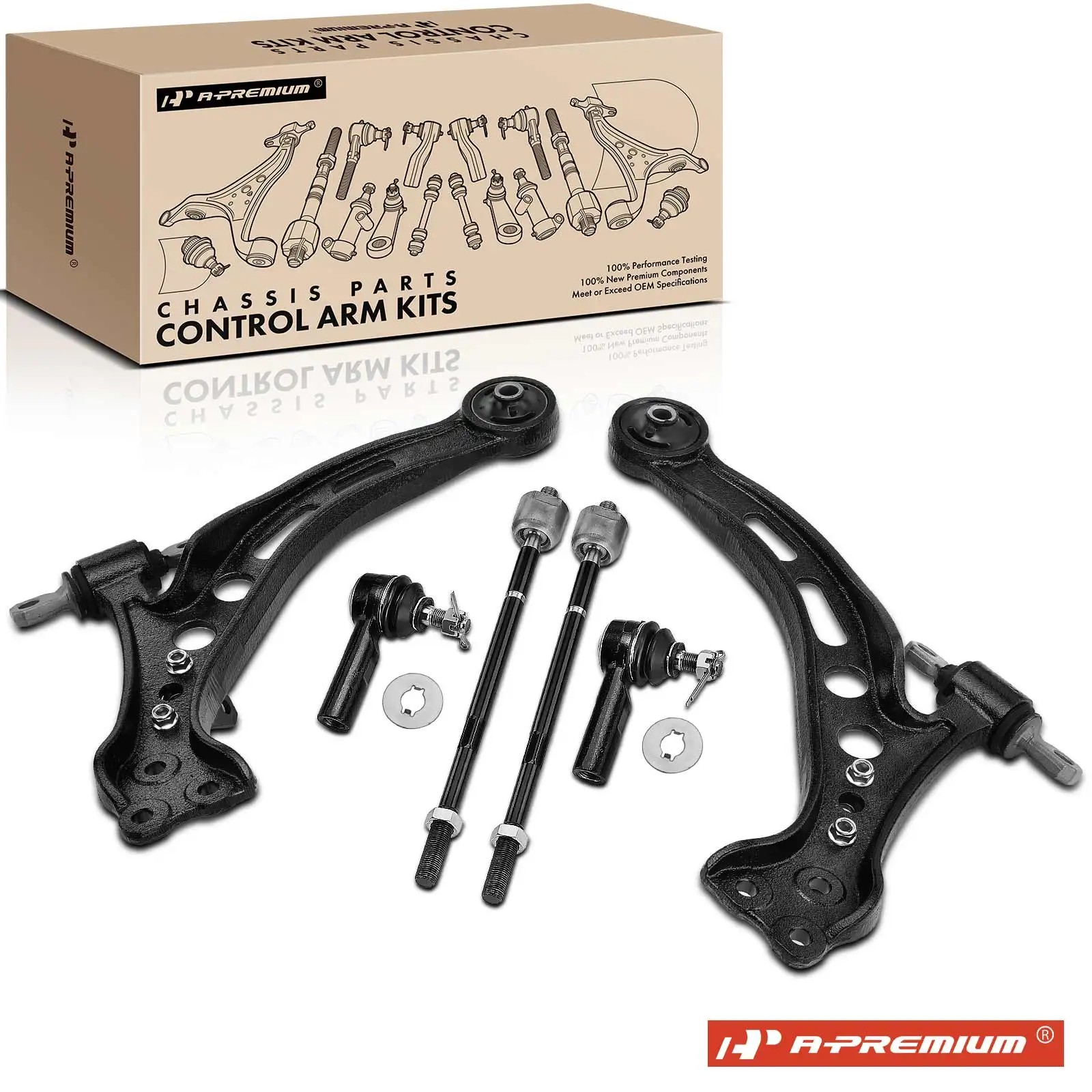 A-Premium 6x Front Control Arm & Tie Rod End for Toyota Camry 1992-1996 Avalon 1995-1996 Lexus ES300 1992-1996