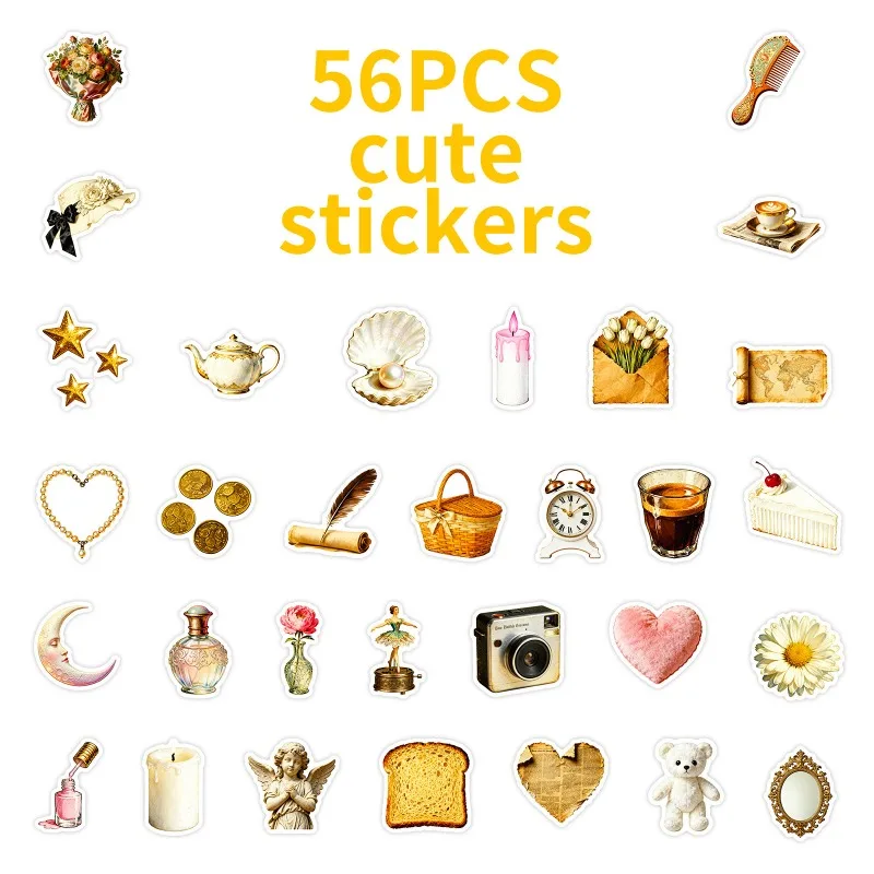 56 قطعة من ملصقات الديكور على الجدران الإبداعية ذات شخصية كرتونية لصباح الخير